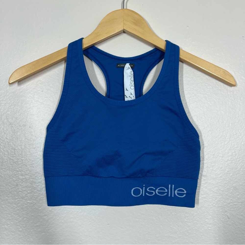 Oiselle Blue Sports Bra - Picture 2 of 12